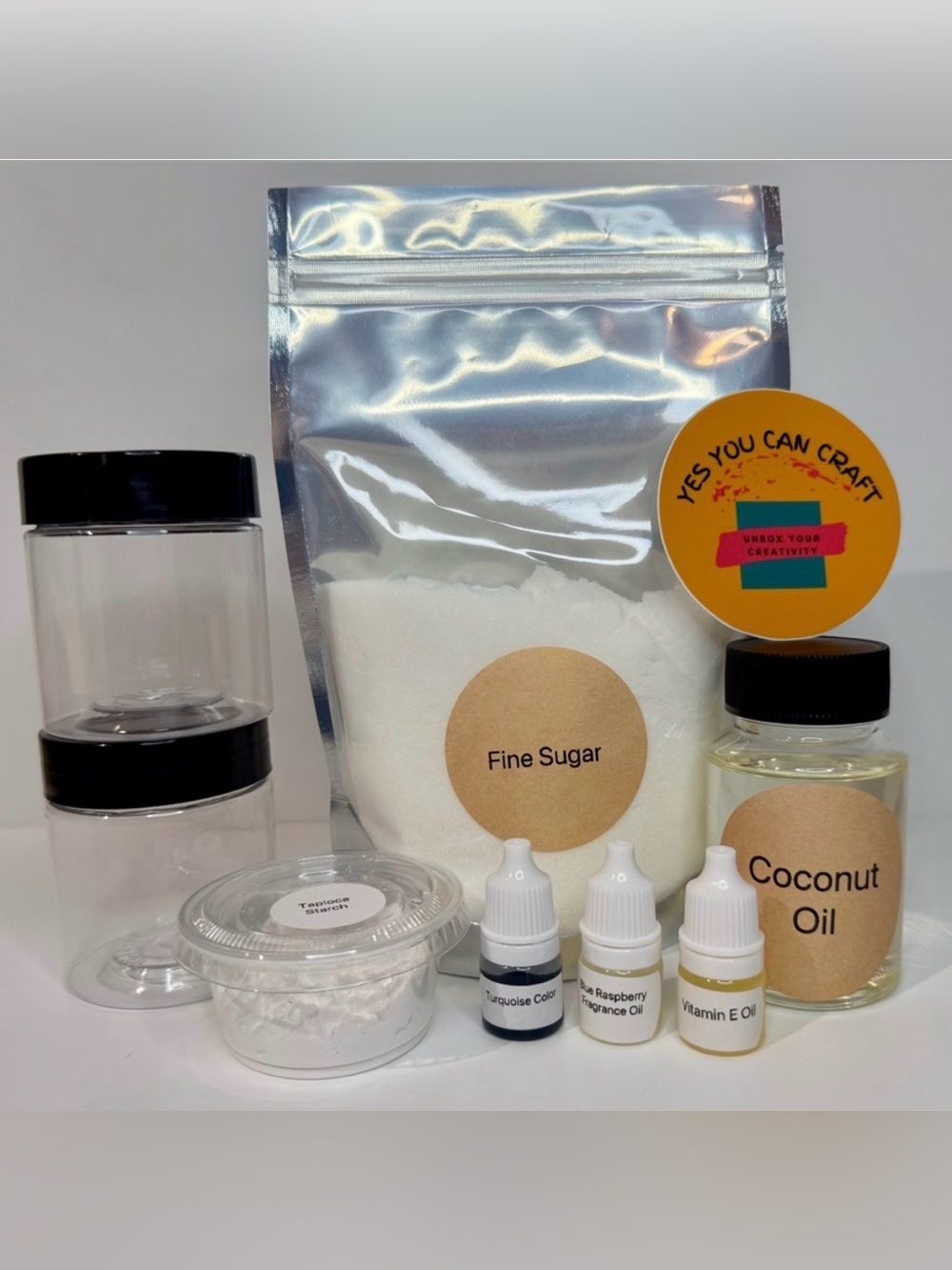 DIY Sugar Scrub Making Kit- Blue Raspberry - Picture 2 of 4